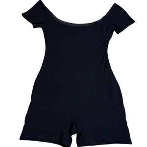 White Fox Ribbed Bodycon Bodysuit Romper‎ Size M